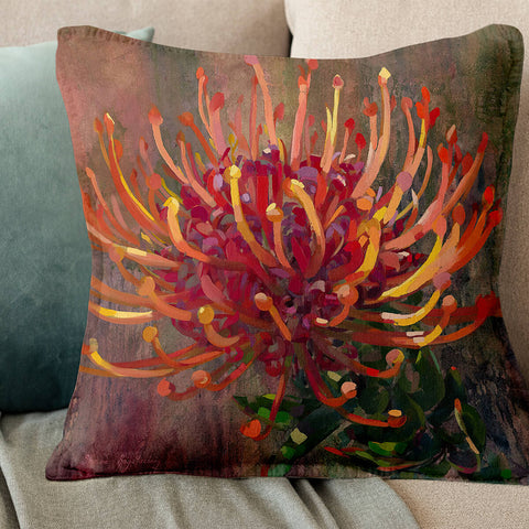 Sea Anemone Floral Cushion Cover