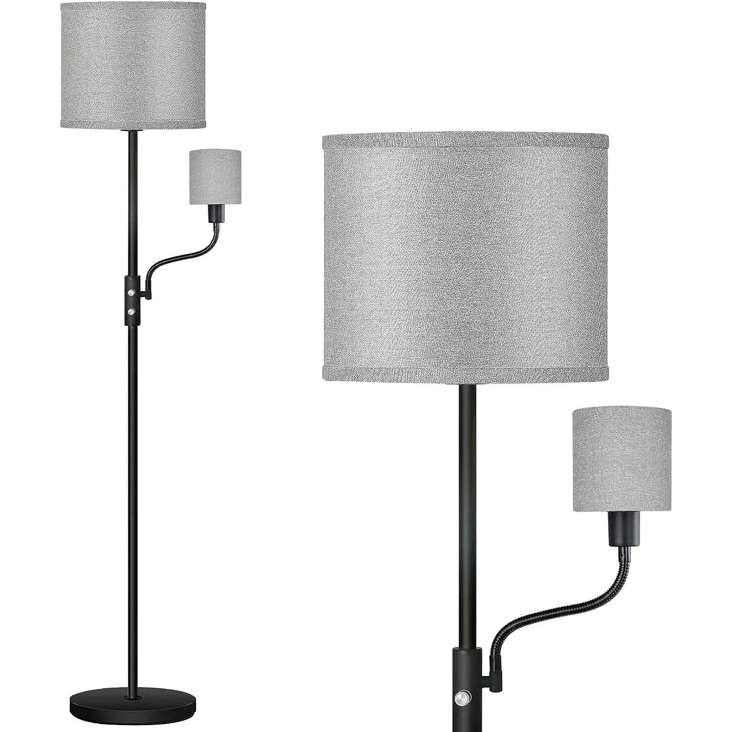 Mother Daughter Floor Lamp with Linen Shade