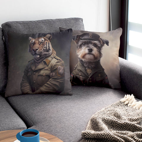 military-animals-cushion-covers
